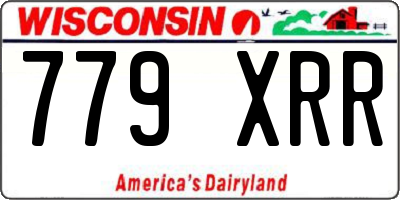 WI license plate 779XRR