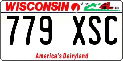 WI license plate 779XSC