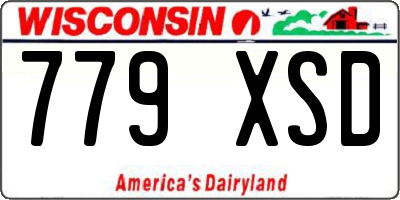 WI license plate 779XSD