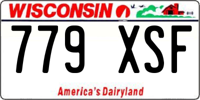 WI license plate 779XSF