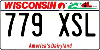WI license plate 779XSL