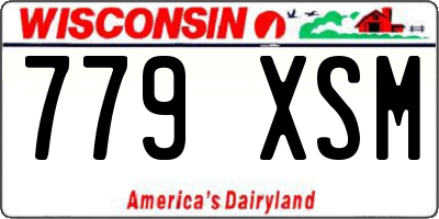 WI license plate 779XSM