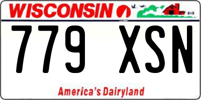 WI license plate 779XSN