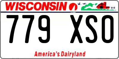 WI license plate 779XSO