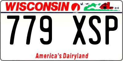 WI license plate 779XSP