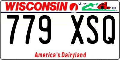 WI license plate 779XSQ