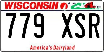 WI license plate 779XSR