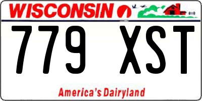 WI license plate 779XST