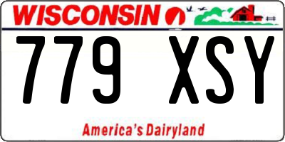 WI license plate 779XSY