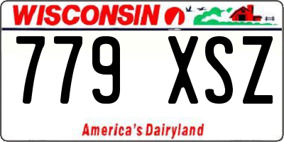 WI license plate 779XSZ