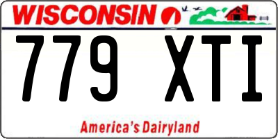 WI license plate 779XTI