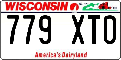 WI license plate 779XTO