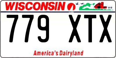 WI license plate 779XTX