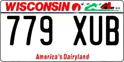 WI license plate 779XUB