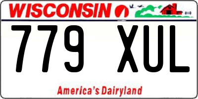WI license plate 779XUL