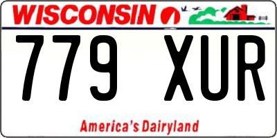 WI license plate 779XUR