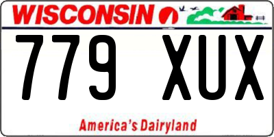WI license plate 779XUX