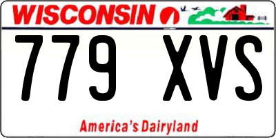WI license plate 779XVS