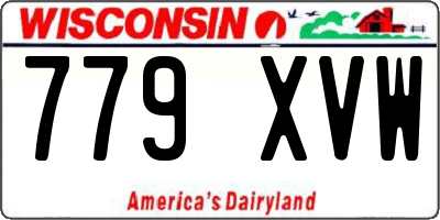 WI license plate 779XVW
