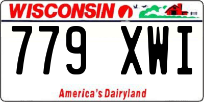 WI license plate 779XWI