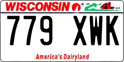 WI license plate 779XWK
