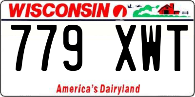 WI license plate 779XWT