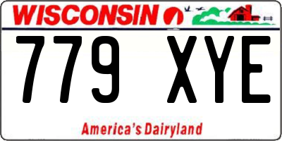 WI license plate 779XYE