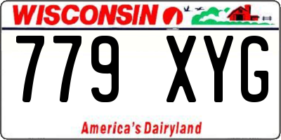 WI license plate 779XYG