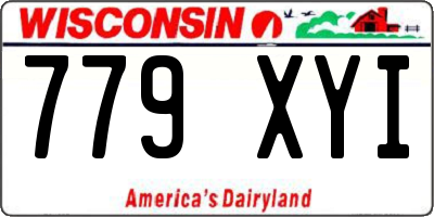 WI license plate 779XYI