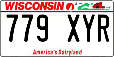 WI license plate 779XYR