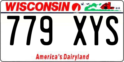 WI license plate 779XYS