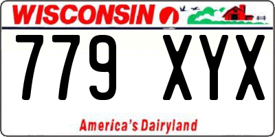 WI license plate 779XYX