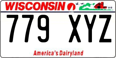 WI license plate 779XYZ