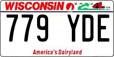 WI license plate 779YDE