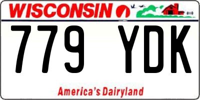 WI license plate 779YDK