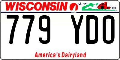 WI license plate 779YDO