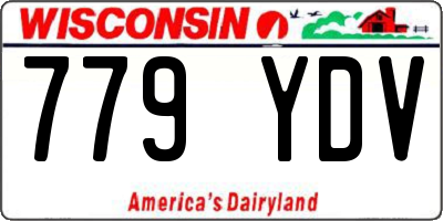 WI license plate 779YDV