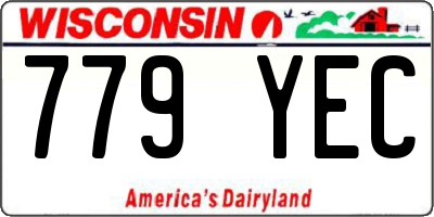 WI license plate 779YEC