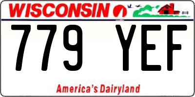 WI license plate 779YEF
