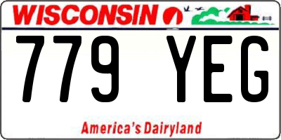 WI license plate 779YEG