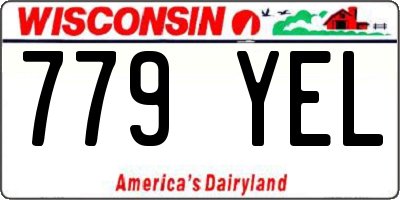 WI license plate 779YEL