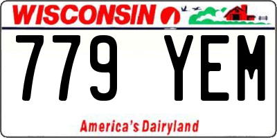WI license plate 779YEM