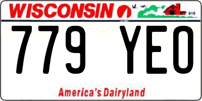 WI license plate 779YEO