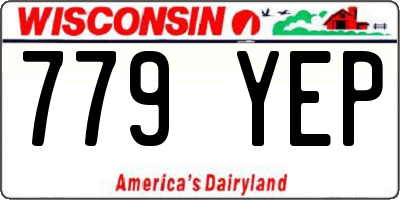WI license plate 779YEP
