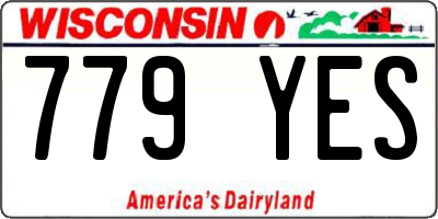 WI license plate 779YES