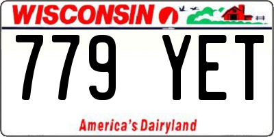 WI license plate 779YET