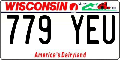 WI license plate 779YEU