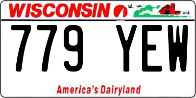 WI license plate 779YEW