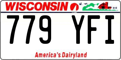 WI license plate 779YFI