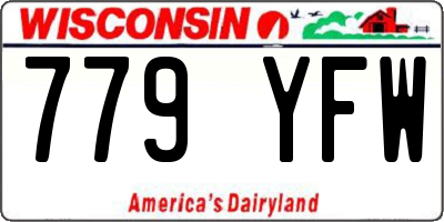 WI license plate 779YFW
